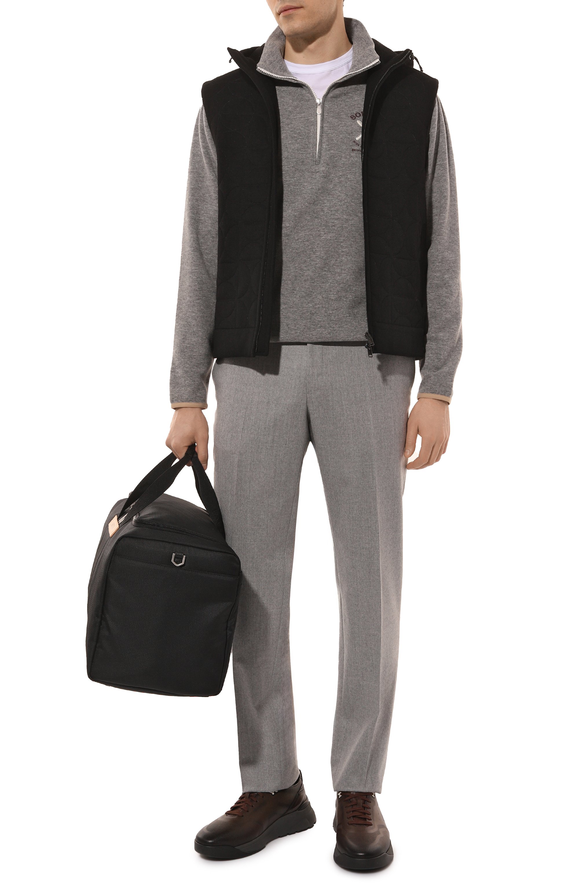 Кожаные кроссовки hy-run SANTONI, арт. MBHG22012ANEPGLB, фото 2