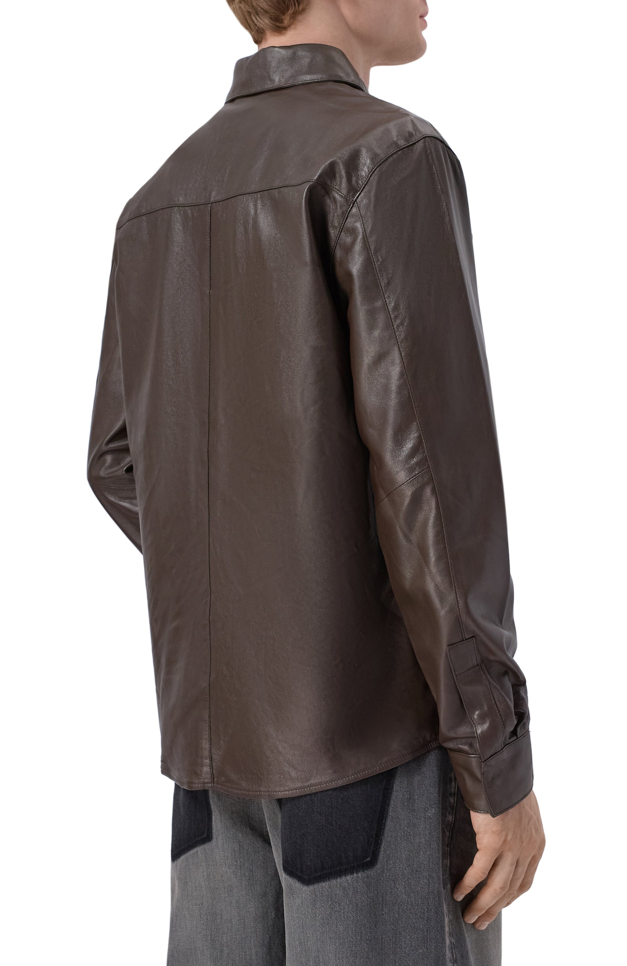 Кожаная рубашка GIORGIO BRATO, арт. GU26S9812NAPSTM, фото 4