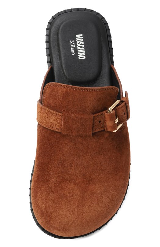 Замшевые сабо Moschino MA10152G1N/ME0 Коричневый  MA10152G1N/ME0 Фото 6