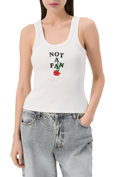 Хлопковая майка SSHEENA, арт. 25SSTAMARA TS25010/WHITE, фото 3