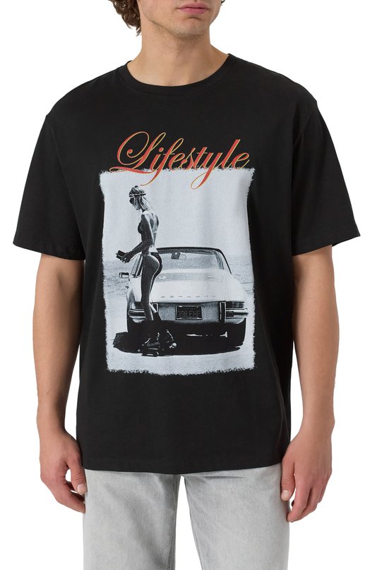 Хлопковая футболка Bisibiglio LIFESTYLE CAR Чёрный  LIFESTYLE CAR Фото 3