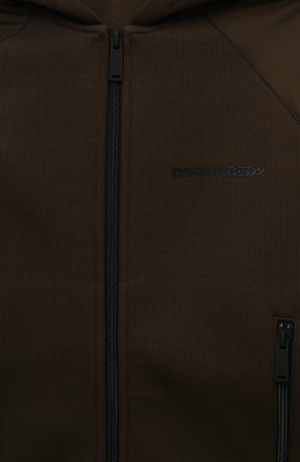 Толстовка из вискозы DSQUARED2 хаки цвета по цене 28450 руб., арт. DQ2461/D0A9Q, фото 3 Толстовка из вискозы DSQUARED2, арт. DQ2461/D0A9Q, фото 3