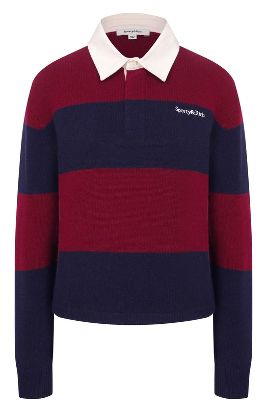 Поло из кашемира и шерсти Sporty and Rich WS08062300RE42 Разноцветный WS08062300RE42