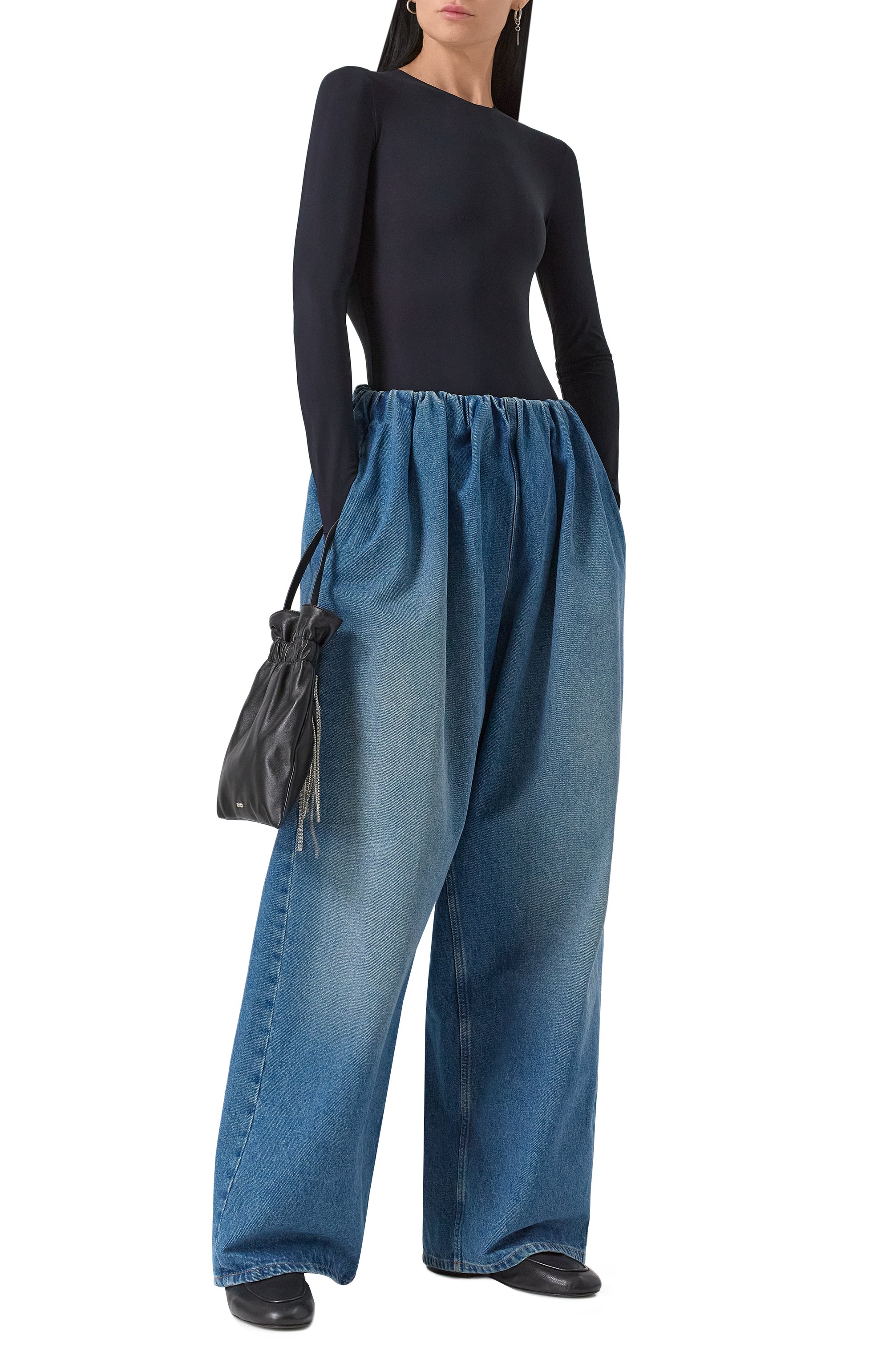 Джинсы MM6 синего цвета по цене 63750 руб., арт. S52KA0514/S30589, фото 2 Джинсы MM6, арт. S52KA0514/S30589, фото 2