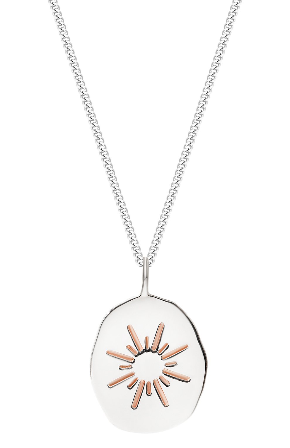 Кулон на цепочке MS. MARBLE серебряного цвета по цене 11000 руб., арт. MM-CHSHARSG, фото 3 Кулон на цепочке MS. MARBLE, арт. MM-CHSHARSG, фото 3