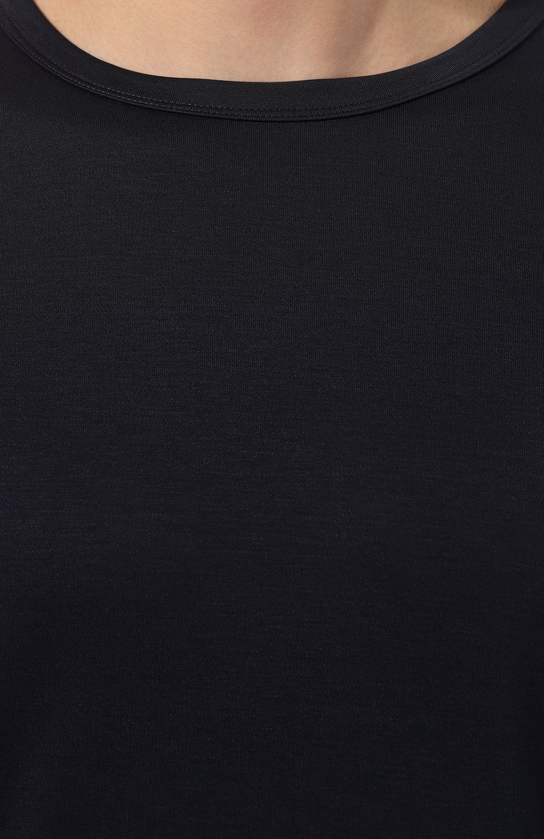 Мужская футболка из вискозы BOGNER темно-синего цвета, арт. 58138508 | Фото 5 (Принт: Без принта; Рукава: Короткие; Длина (для топов): Стандартные; Материал сплава: Проставлено; Материал внешний: Вискоза; Драгоценные камни: Проставлено; Стили: Кэжуэл)