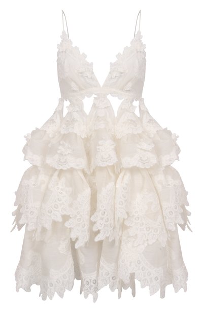 Женское платье изо льна и шелка ZIMMERMANN, арт. 2387DR251