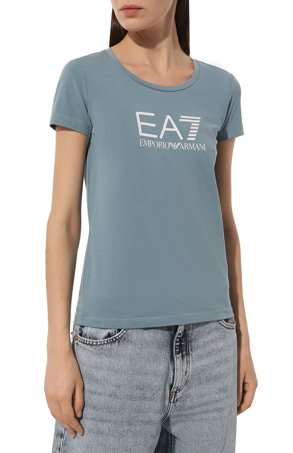 Хлопковая футболка EA7, арт. 8NTT66/TJFKZ, фото 3