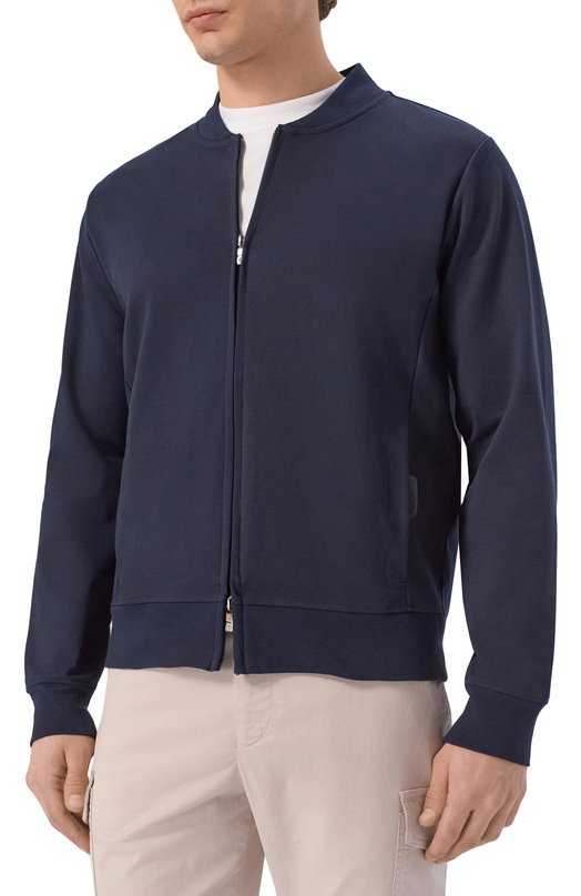 Хлопковая толстовка Corneliani 27G564/2725068 Синий  27G564/2725068 Фото 3
