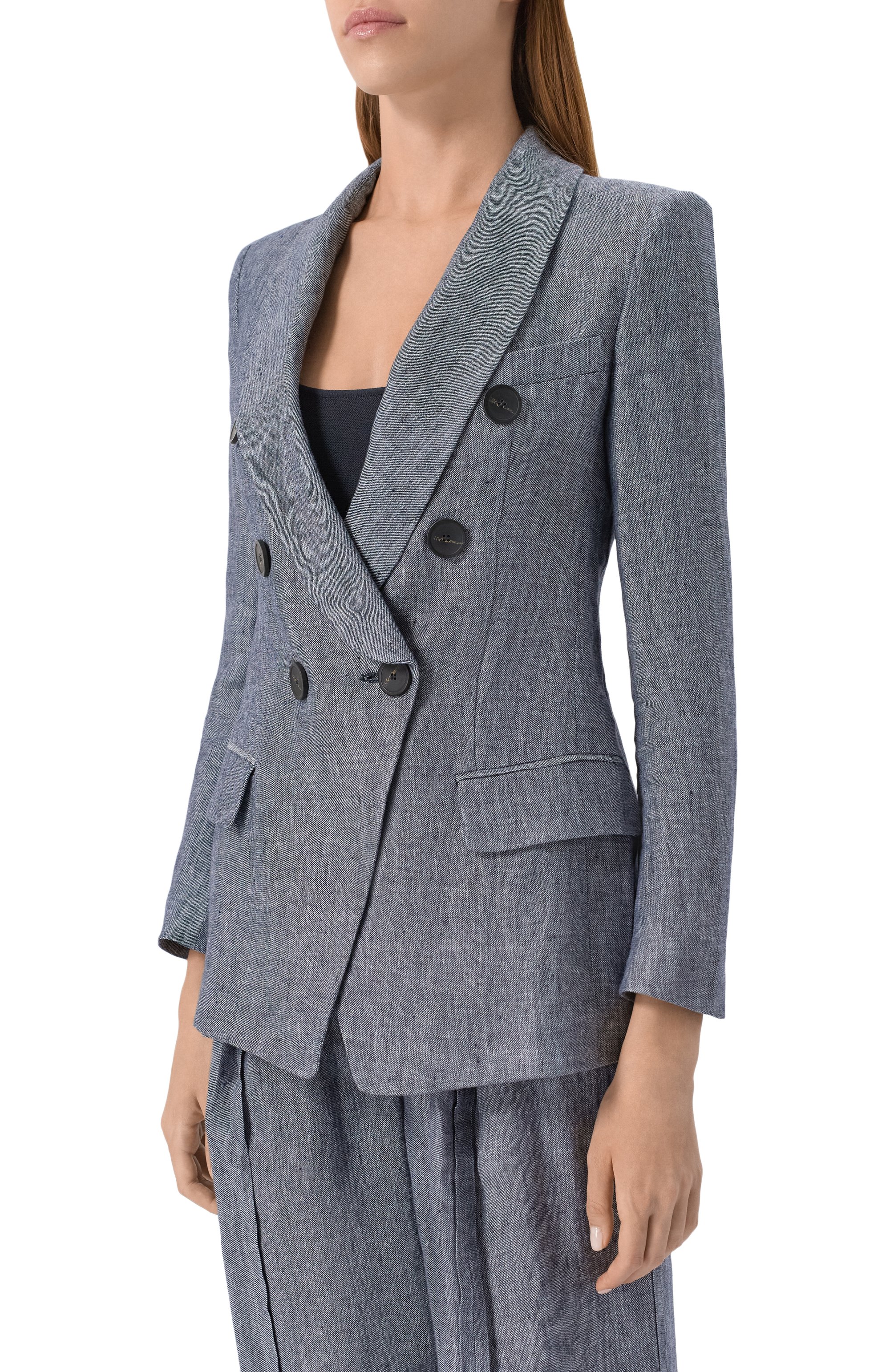 Льняной жакет EMPORIO ARMANI, арт. EW001558/TE10381, фото 3