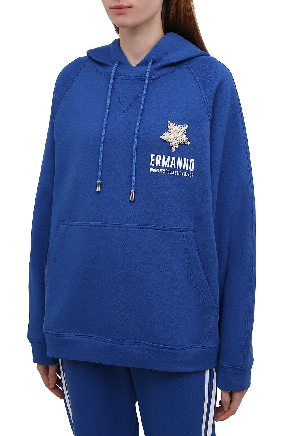 Хлопковое худи ERMANNO FIRENZE, арт. D39ET FL07FEL1, фото 3