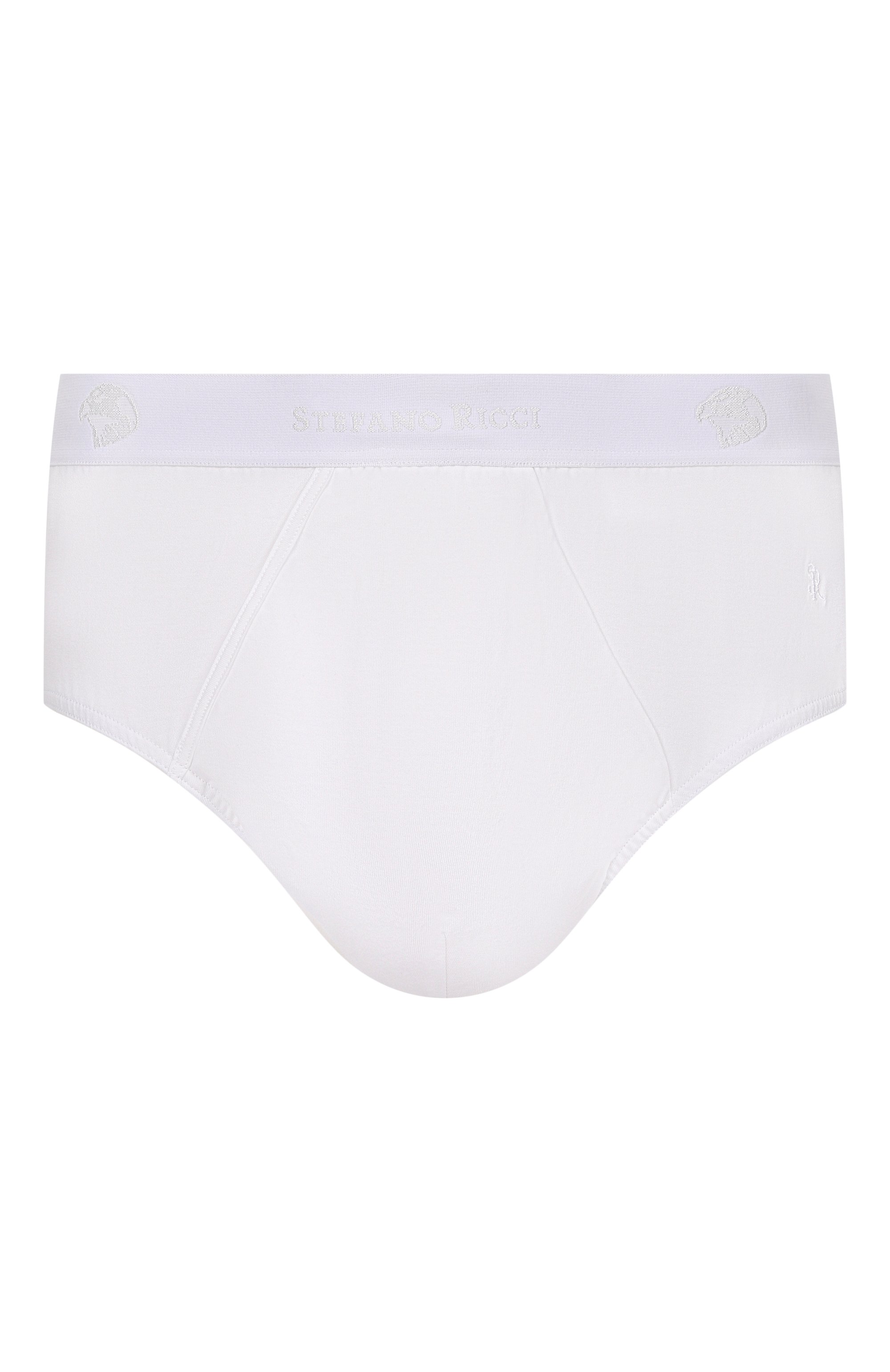 Хлопковые брифы STEFANO RICCI белого цвета по цене 34400 руб., арт. SLM13/SIC0TT_001, фото 1 Хлопковые брифы STEFANO RICCI, арт. SLM13/SIC0TT_001, фото 1