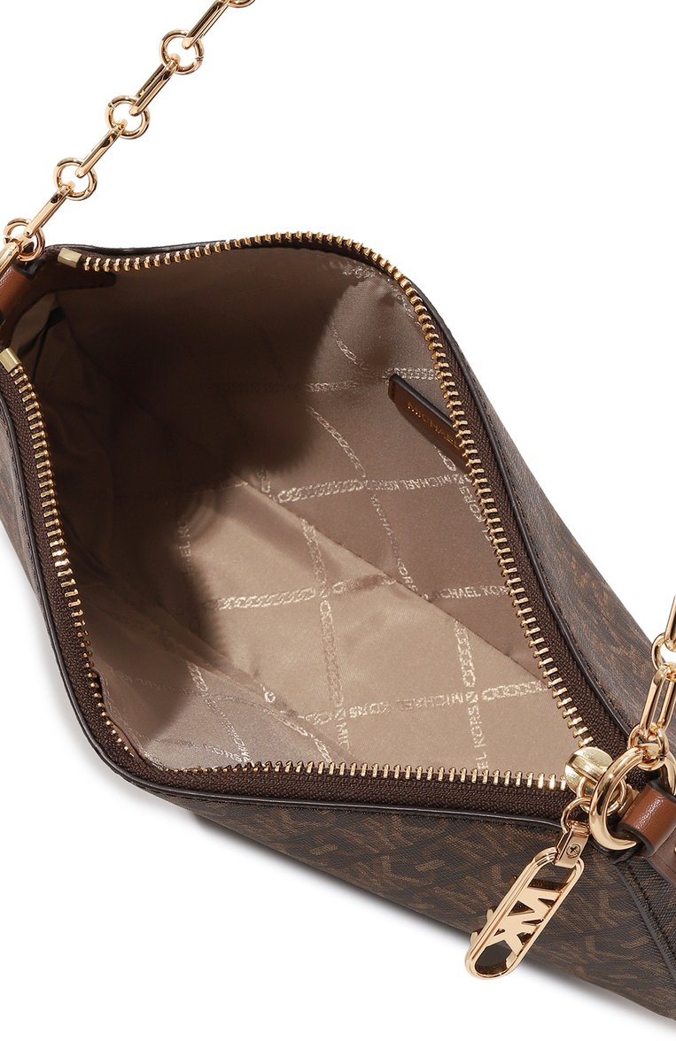 Женская сумка empire MICHAEL MICHAEL KORS коричневого цвета, арт. 32H3G8EW6B | Фото 5 (Размер: small; Материал сплава: Проставлено; Драгоценные камни: Проставлено; Материал: Экокожа)