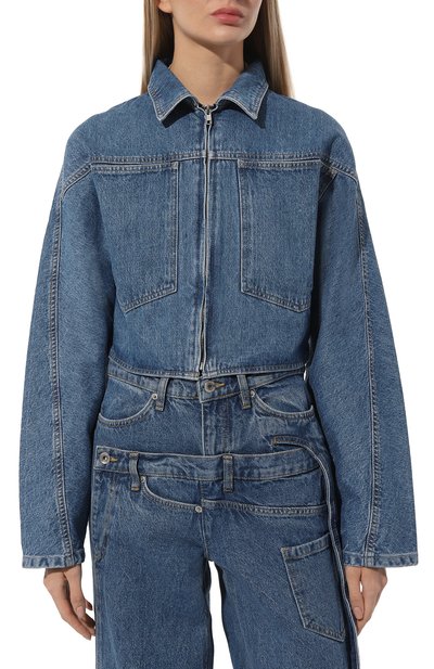 Джинсовая куртка YUZEFI голубого цвета по цене 48000 руб., арт. YUZPF23-RW-JK02-15, фото 3 Джинсовая куртка YUZEFI, арт. YUZPF23-RW-JK02-15, фото 3