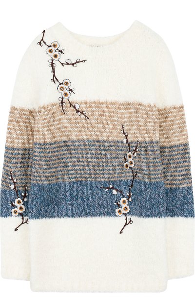 Вязаный свитер с цветочной вышивкой TWINSET, арт. GA73FA/4A-10A, фото 1