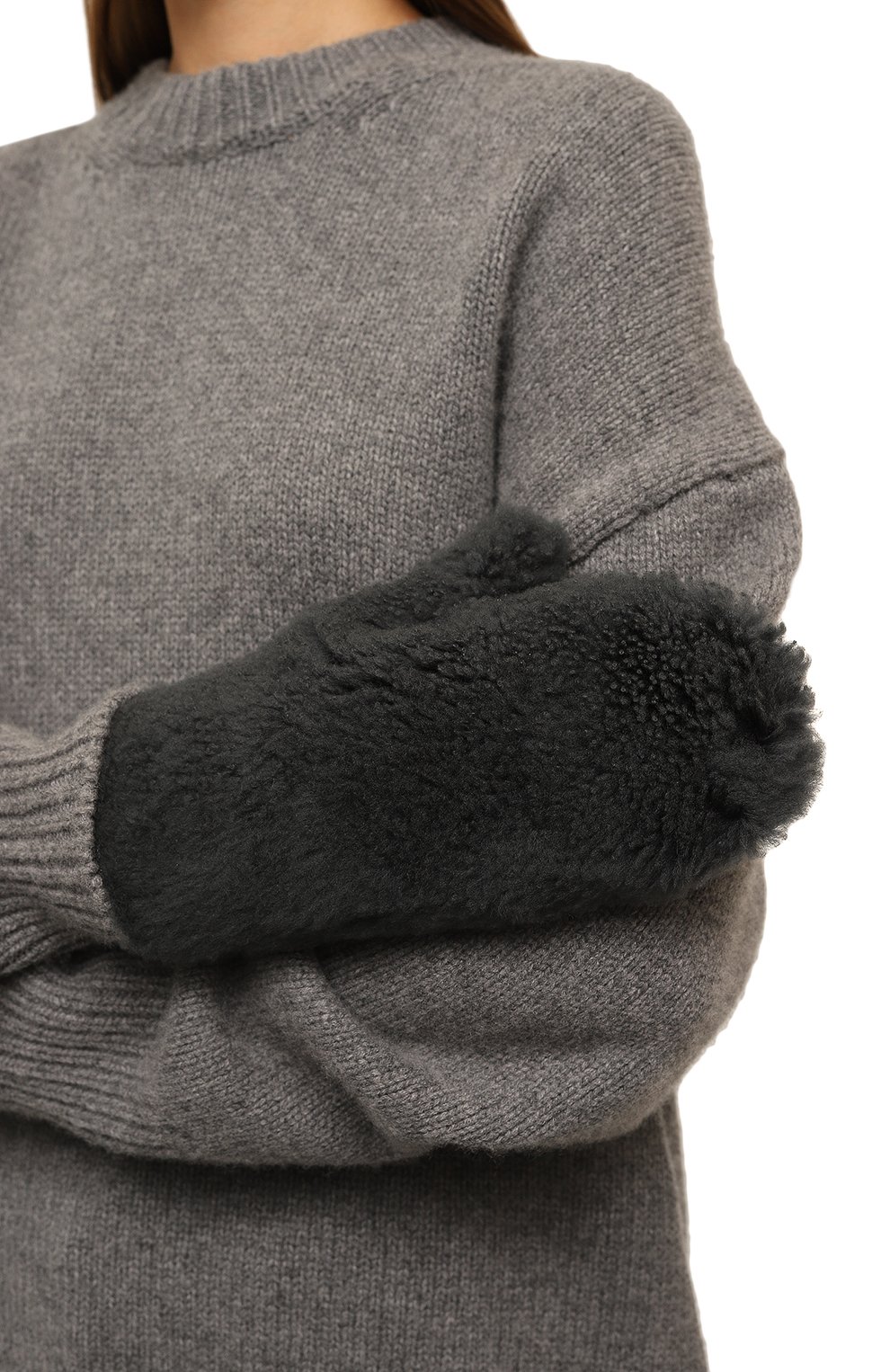 Варежки из шерсти и овчины YVES SALOMON, арт. 23WAA508XXMACL, фото 2