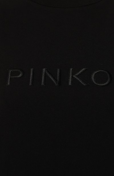Хлопковая футболка PINKO черного цвета по цене 6700 руб., арт. 101752/A227, фото 5 Хлопковая футболка PINKO, арт. 101752/A227, фото 5