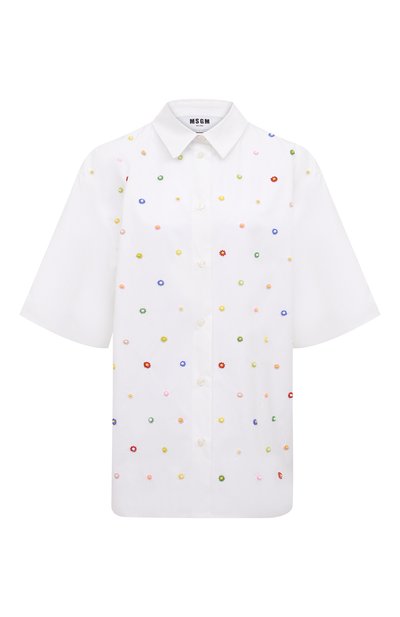 Женская хлопковая рубашка MSGM, арт. 3242MDE112 227100