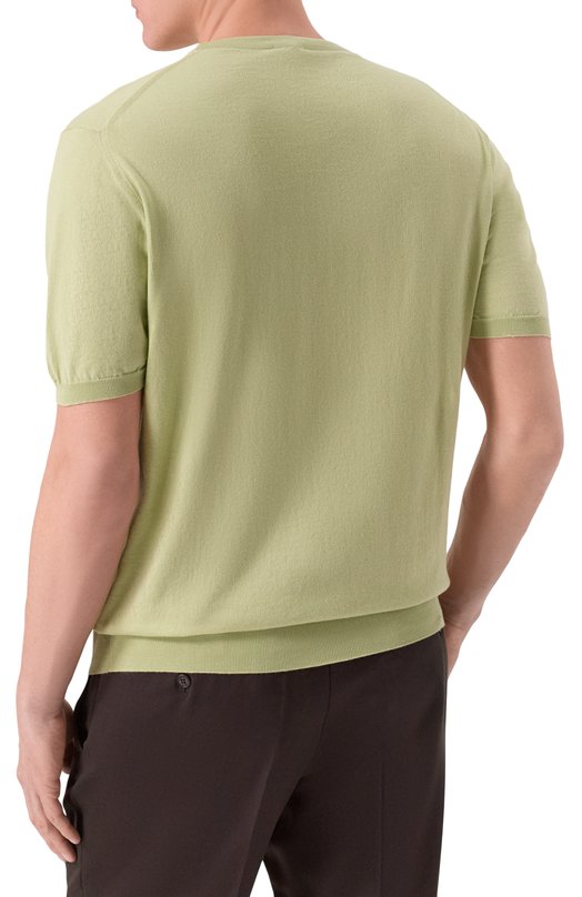 Хлопковый джемпер Kiton UMKXX37 Зелёный  UMKXX37 Фото 4