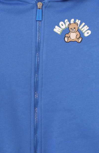 Хлопковая толстовка MOSCHINO синего цвета по цене 14050 руб., арт. MUK05L/LCA86_1, фото 3 Хлопковая толстовка MOSCHINO, арт. MUK05L/LCA86_1, фото 3