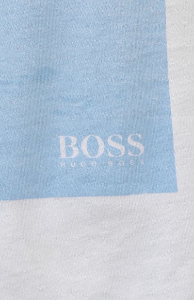 Хлопковая футболка BOSS белого цвета по цене 7000 руб., арт. 50448443, фото 5 Хлопковая футболка BOSS, арт. 50448443, фото 5