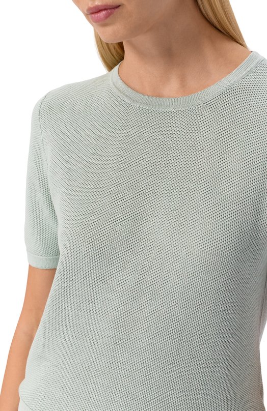 Топ из шелка и хлопка MVST WS61-607MU Зелёный  WS61-607MU Фото 5