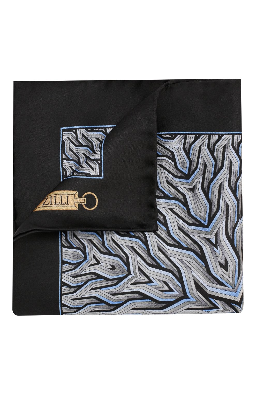 Шелковый платок ZILLI серого цвета по цене 8995 руб., арт. 50709/HANDKERCHIEFS, фото 1 Шелковый платок ZILLI, арт. 50709/HANDKERCHIEFS, фото 1