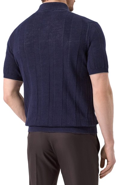 Поло изо льна и хлопка BRUNELLO CUCINELLI, арт. M2L707815, фото 4