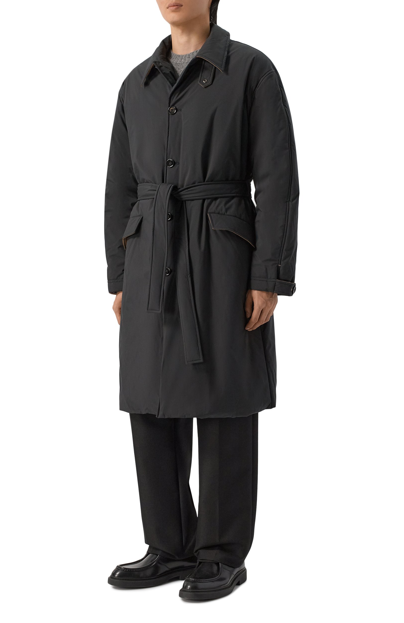 Тренч DOLCE & GABBANA черного цвета по цене 315500 руб., арт. G059HT/FUS35, фото 3 Тренч DOLCE & GABBANA, арт. G059HT/FUS35, фото 3
