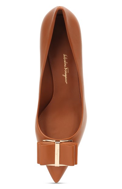Кожаные туфли FERRAGAMO светло-коричневого цвета по цене 65000 руб., арт. Z-07409891C, фото 5 Кожаные туфли FERRAGAMO, арт. Z-07409891C, фото 5