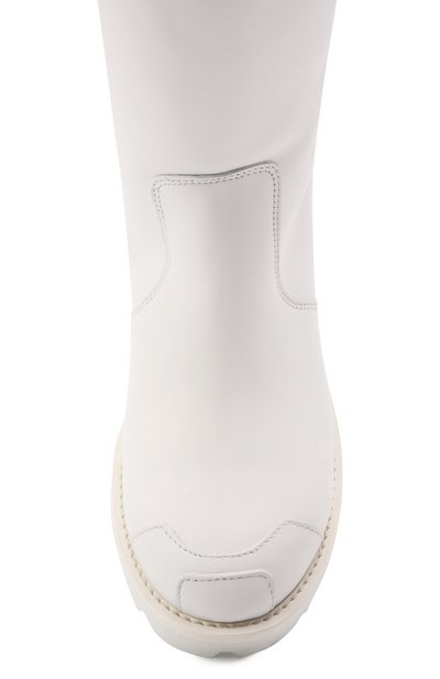 Кожаные сапоги DOLCE & GABBANA белого цвета по цене 62650 руб., арт. D11055/AQ540/37-39, фото 4 Кожаные сапоги DOLCE & GABBANA, арт. D11055/AQ540/37-39, фото 4