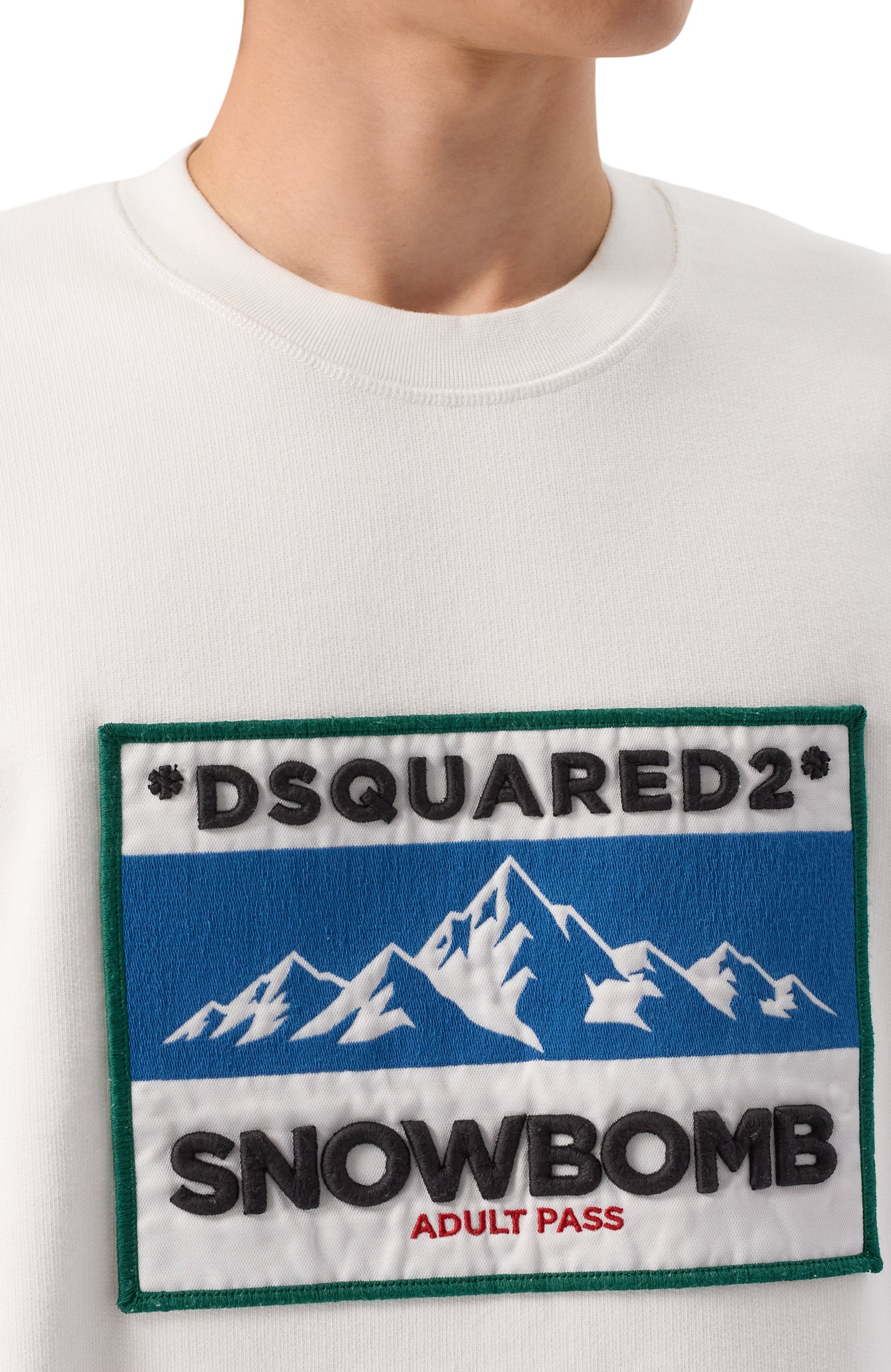 Хлопковый свитшот DSQUARED2 белого цвета по цене 54450 руб., арт. S71GU0789/D25029, фото 5 Хлопковый свитшот DSQUARED2, арт. S71GU0789/D25029, фото 5