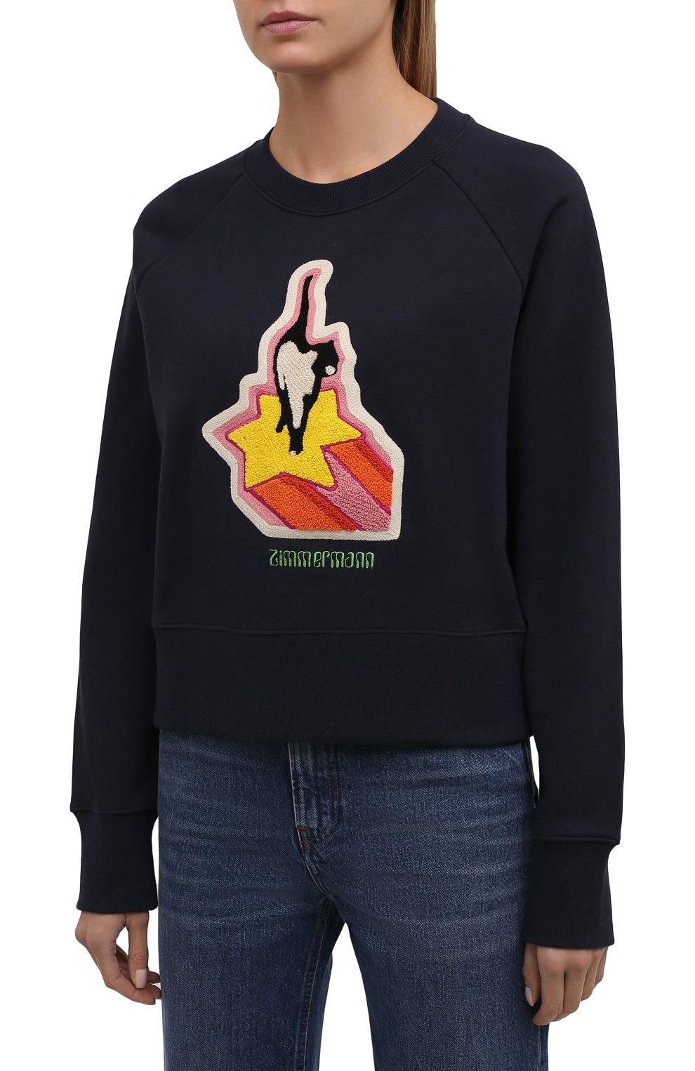 Хлопковый свитшот ZIMMERMANN, арт. 2515TC0N, фото 3