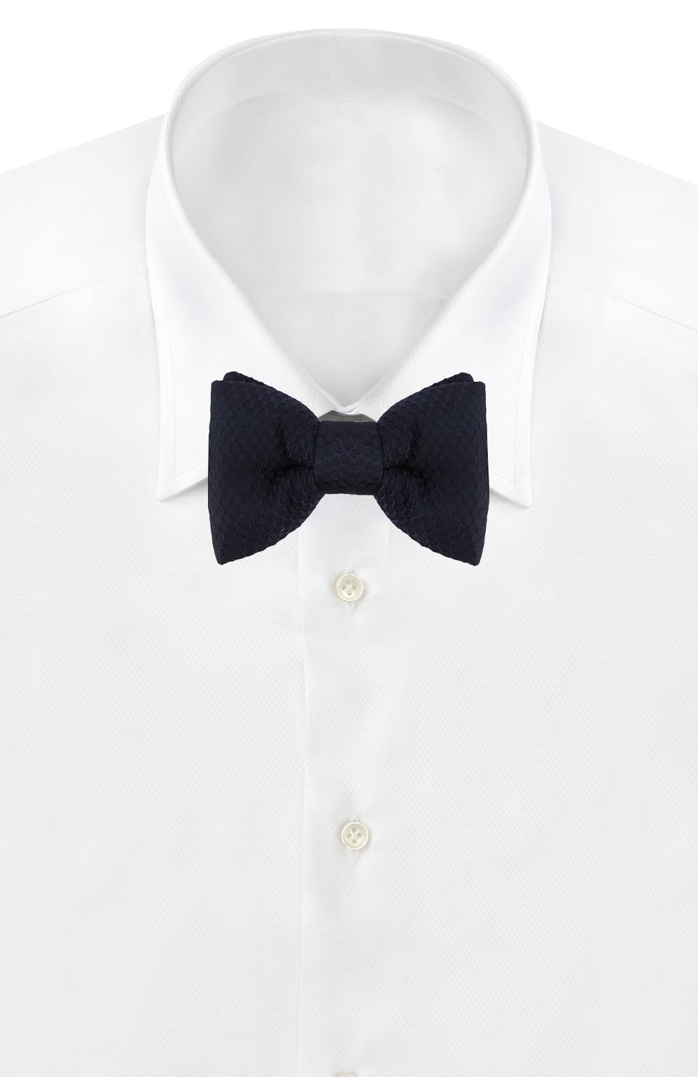 Шелковый галстук-бабочка TOM FORD темно-синего цвета по цене 28600 руб., арт. 5TF02/4CH, фото 2 Шелковый галстук-бабочка TOM FORD, арт. 5TF02/4CH, фото 2