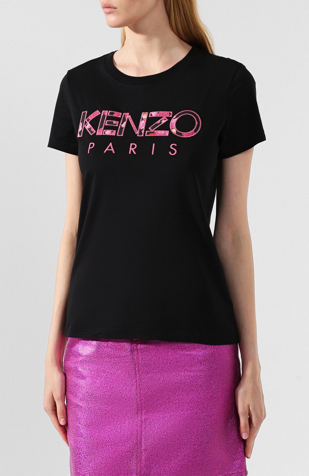 Хлопковая футболка KENZO черного цвета по цене 12100 руб., арт. F962TS701990, фото 3 Хлопковая футболка KENZO, арт. F962TS701990, фото 3