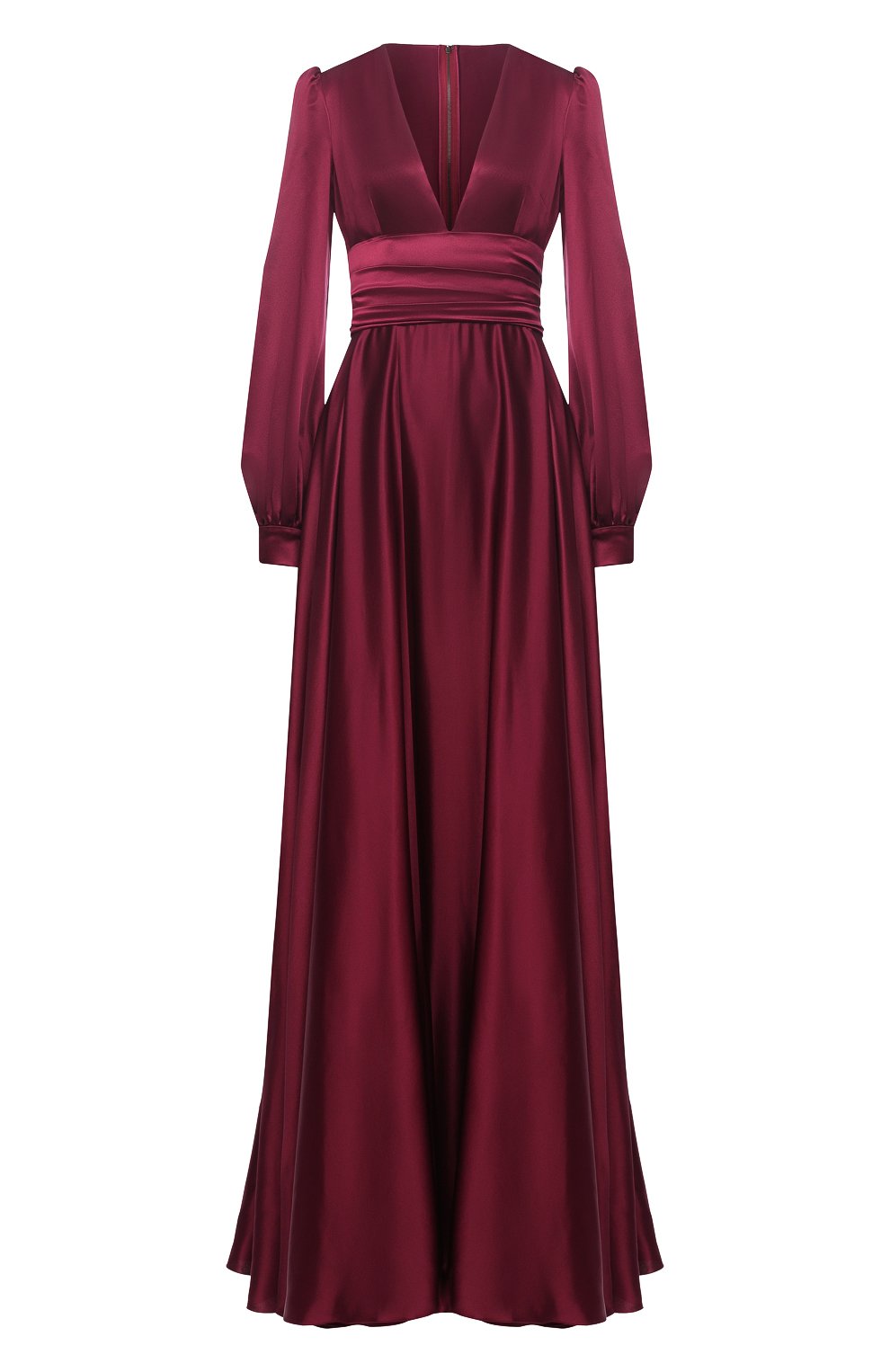 Атласное платье DOLCE & GABBANA бордового цвета по цене 521500 руб., арт. F6K2PT/FU1NG, фото 1 Атласное платье DOLCE & GABBANA, арт. F6K2PT/FU1NG, фото 1