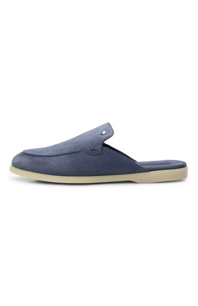 Замшевые сабо STEFANO RICCI синего цвета по цене 124000 руб., арт. UC64_G2396/SDP, фото 3 Замшевые сабо STEFANO RICCI, арт. UC64_G2396/SDP, фото 3