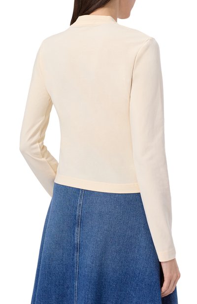 Хлопковый лонгслив JACQUEMUS кремового цвета по цене 25950 руб., арт. 24E241JS155/2031, фото 4 Хлопковый лонгслив JACQUEMUS, арт. 24E241JS155/2031, фото 4