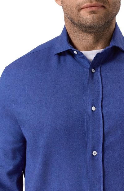 Рубашка из хлопка и лиоцелла BRUNELLO CUCINELLI, арт. MY6370627, фото 5