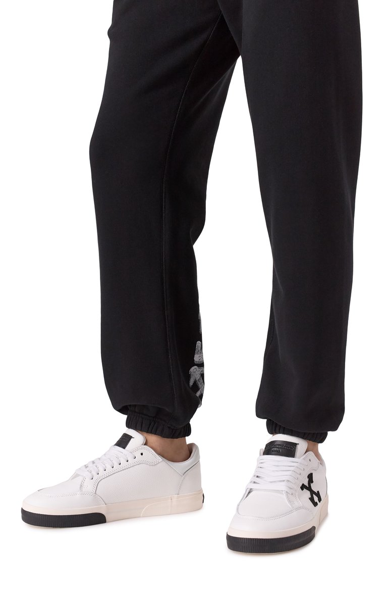 Мужские кожаные кеды new low vulcanized OFF-WHITE белого цвета, арт. 0MIA293C99LEA002 | Фото 3 (Автоматизация ТО: Проставлено; Материал внутренний: Текстиль; Материал внешний: Натуральная кожа; Подошва: Плоская; Автоматизация состава: Проставлено; Стили: Классический; Материал утеплителя: Без утеплителя; Кросс-КТ: Низкие)