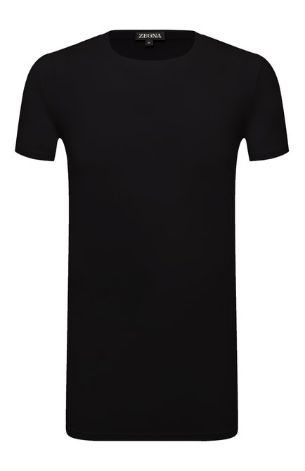 Мужская футболка ZEGNA черного цвета, арт. N2M20/010 | Фото 1 (Драгоценные камни: Проставлено; Материал сплава: Проставлено; Длина (для топов): Стандартные; Рукава: Короткие)