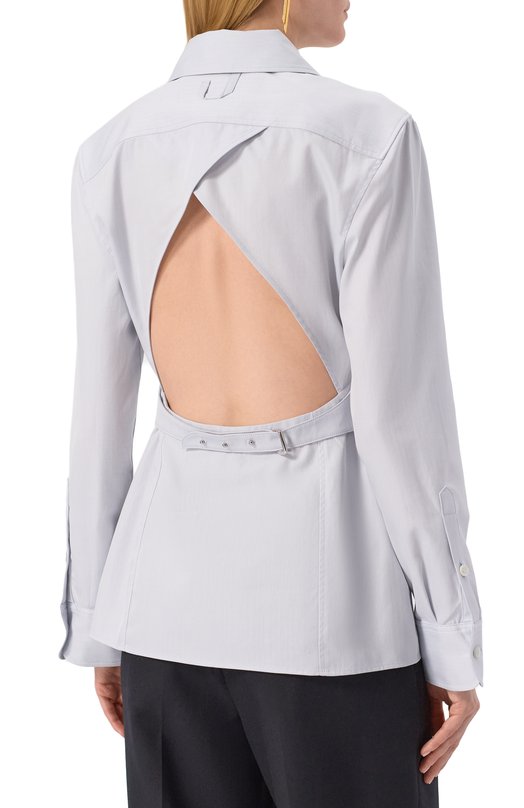 Хлопковая рубашка Jacquemus 25E243SH064 Голубой  25E243SH064 Фото 4