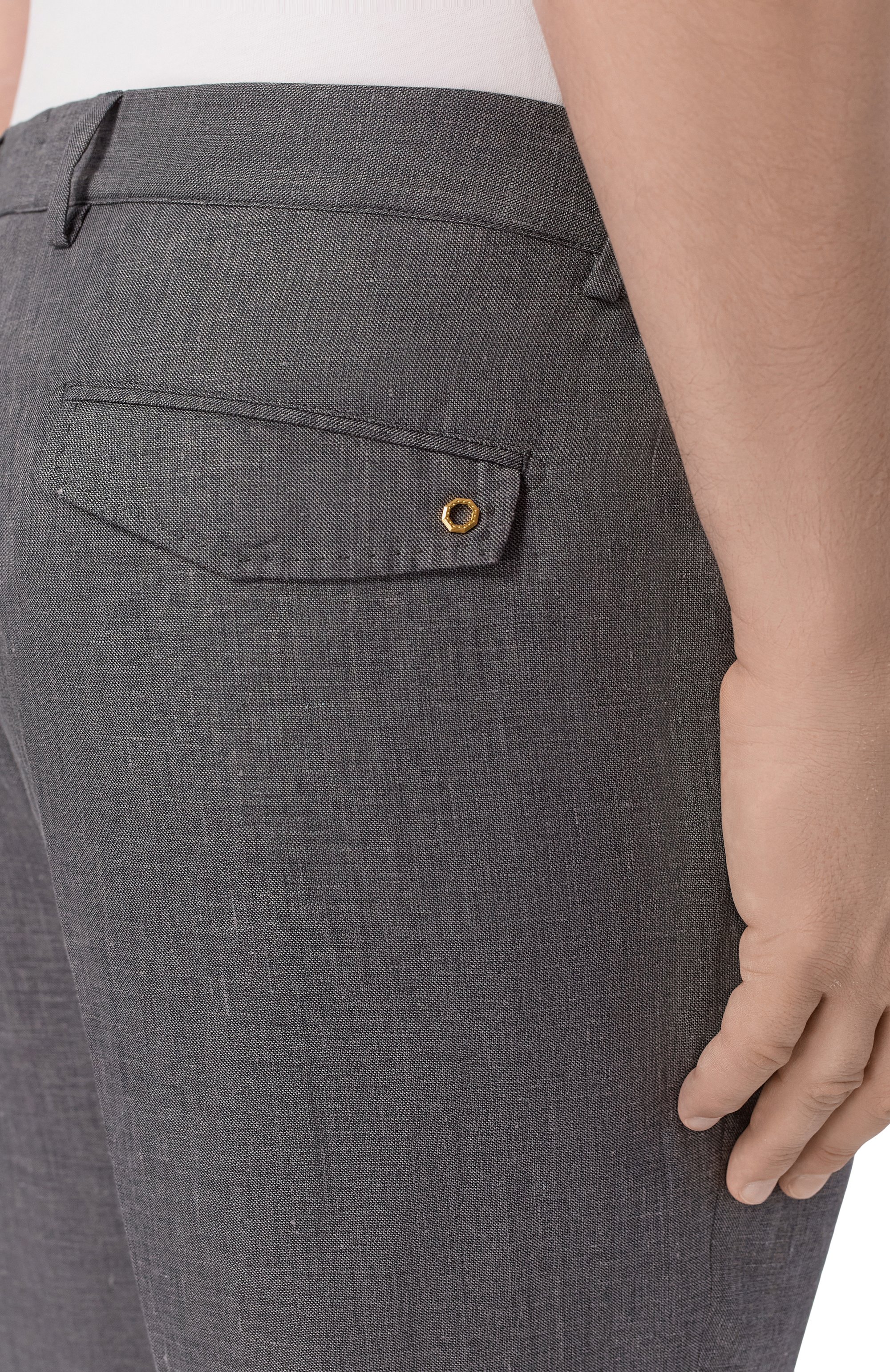 Брюки из шерсти и льна STEFANO RICCI, арт. M1T610001D/B127HA, фото 5