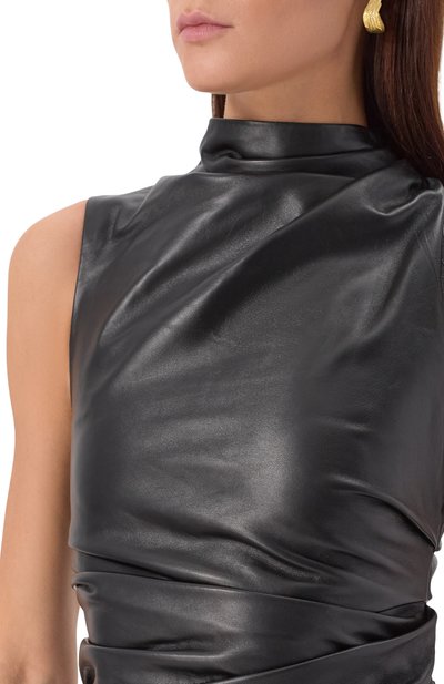 Кожаное платье GIUSEPPE DI MORABITO, арт. 05FWDR456P 05351, фото 4