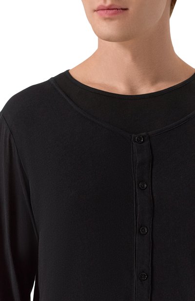 Хлопковый лонгслив-хенли ANN DEMEULEMEESTER, арт. B0011934/FA119, фото 5