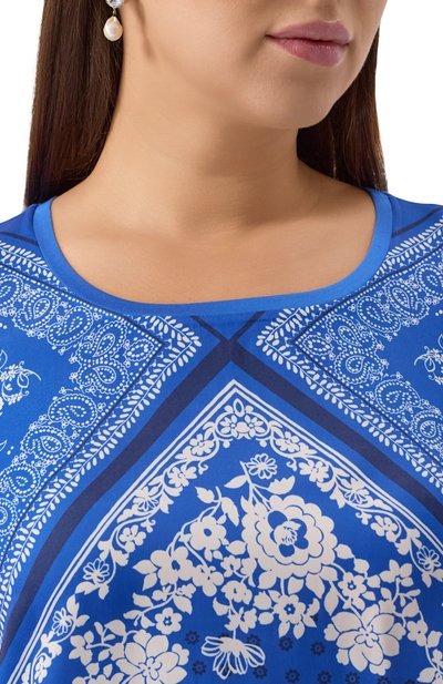 Футболка из вискозы MARINA SPORT синего цвета по цене 15250 руб., арт. UBI, фото 5 Футболка из вискозы MARINA SPORT, арт. UBI, фото 5