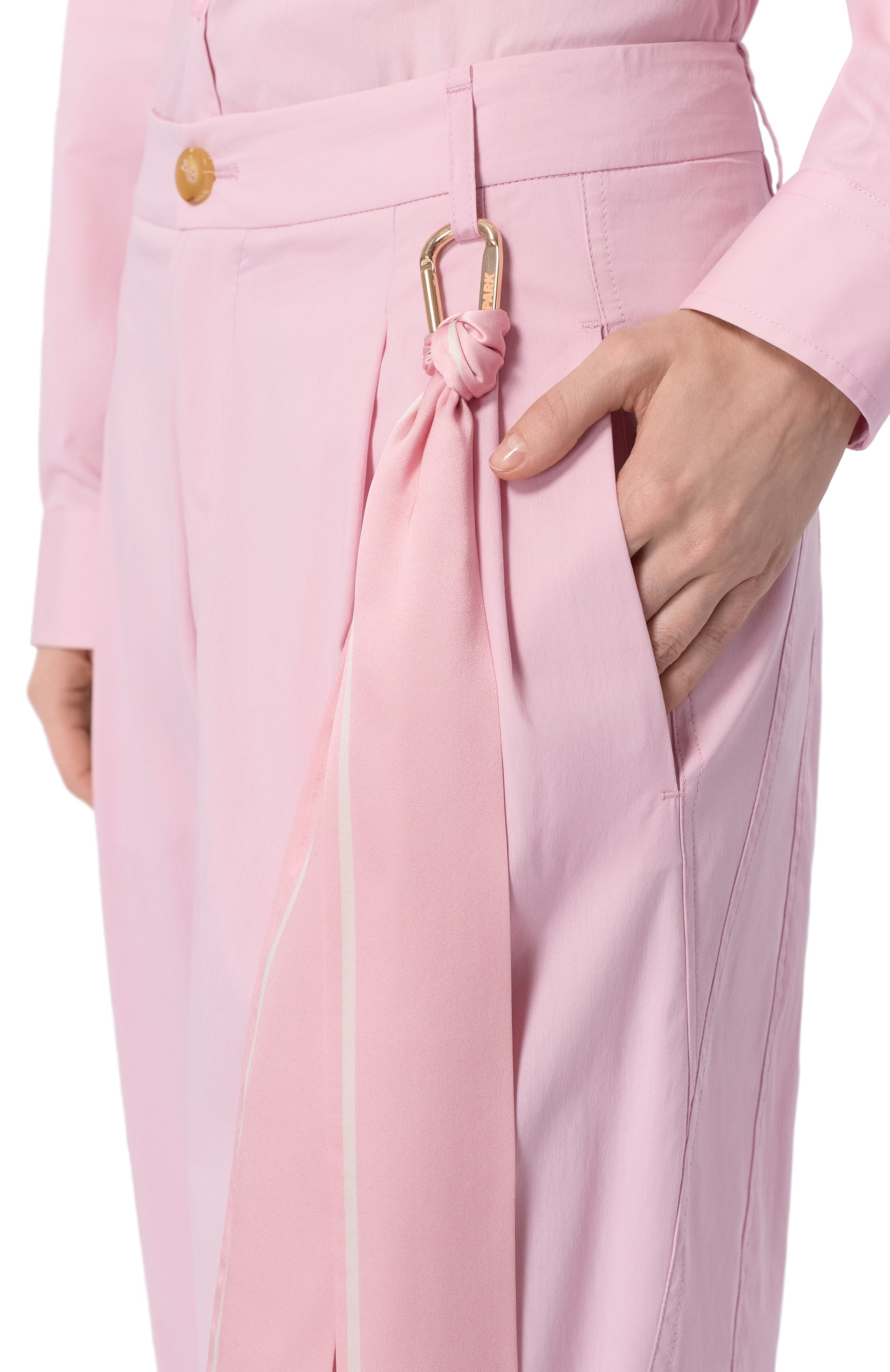 Хлопковые брюки DARKPARK, арт. WTR36 FAC134/PHEBE-LIGHT C0TT0N P0PELINE WIDE-LEG, фото 5