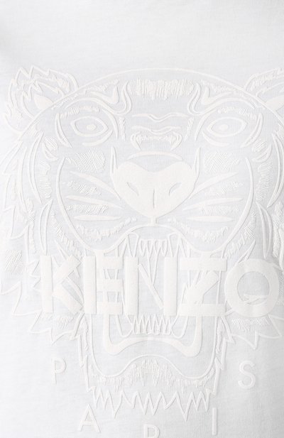 Хлопковая футболка KENZO белого цвета по цене 12100 руб., арт. FA52TS8244YI, фото 5 Хлопковая футболка KENZO, арт. FA52TS8244YI, фото 5