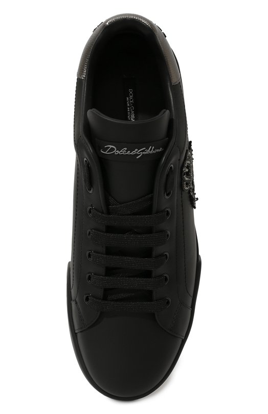 Кожаные кеды Portofino Dolce & Gabbana CS1761/AH164 Чёрный  CS1761/AH164 Фото 6