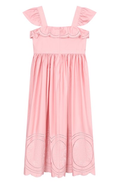Хлопковый сарафан ELIE SAAB JUNIOR розового цвета по цене 110500 руб., арт. EFAB100 MX MC/TS0724 RIC05, фото 2 Хлопковый сарафан ELIE SAAB JUNIOR, арт. EFAB100 MX MC/TS0724 RIC05, фото 2